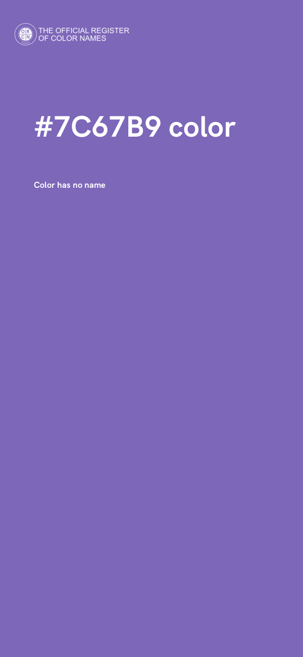 #7C67B9 color image