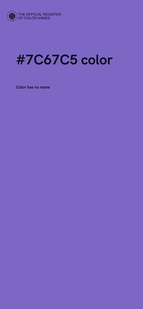 #7C67C5 color image