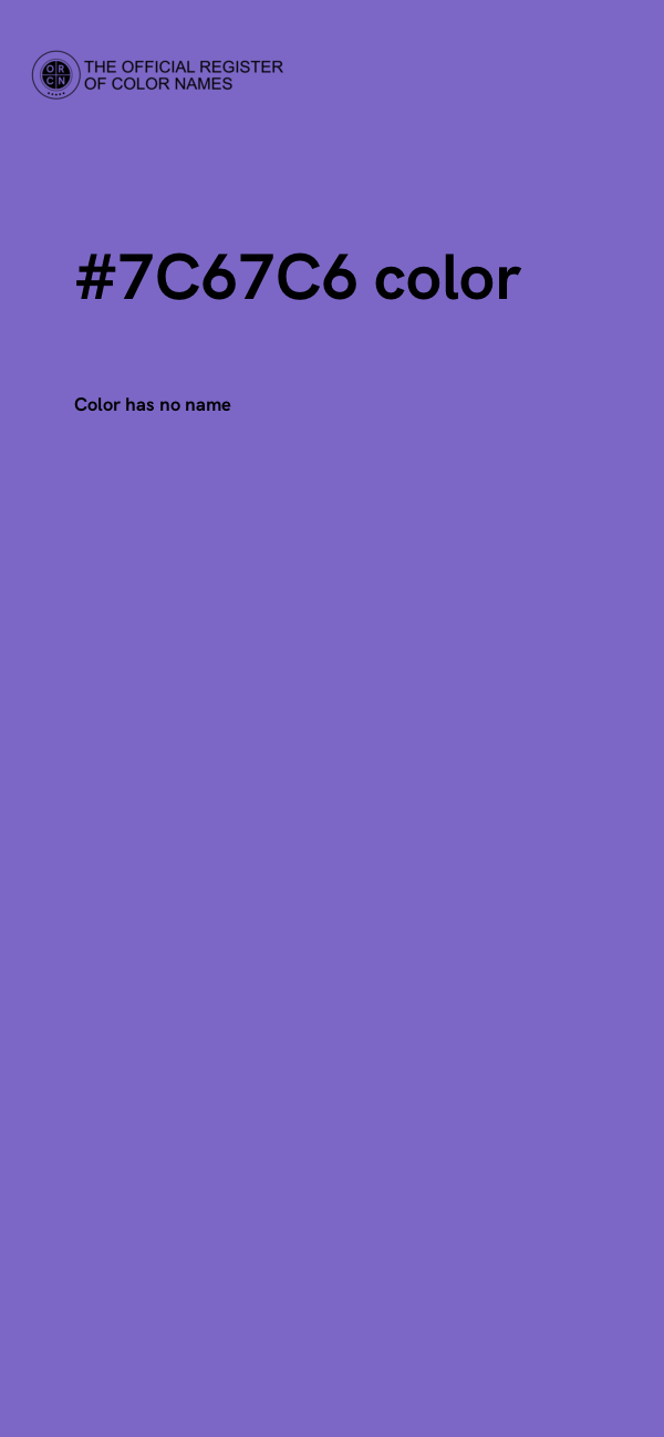 #7C67C6 color image