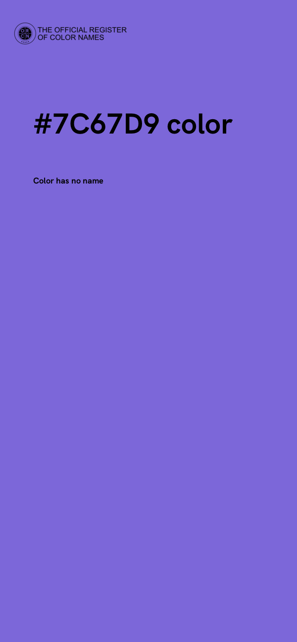 #7C67D9 color image