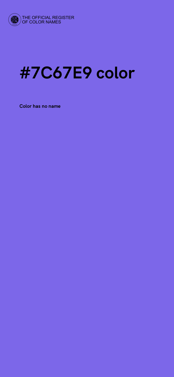 #7C67E9 color image