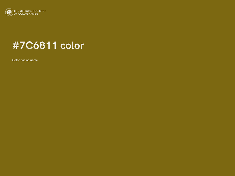 #7C6811 color image