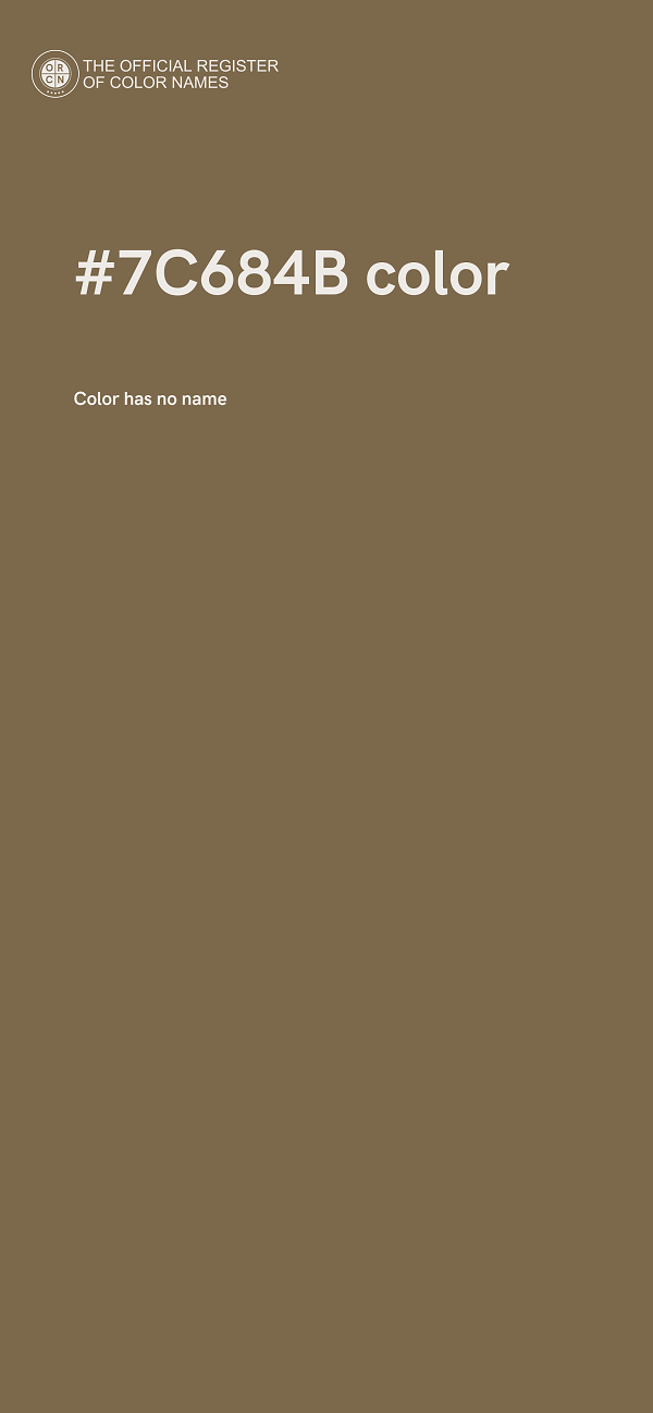 #7C684B color image