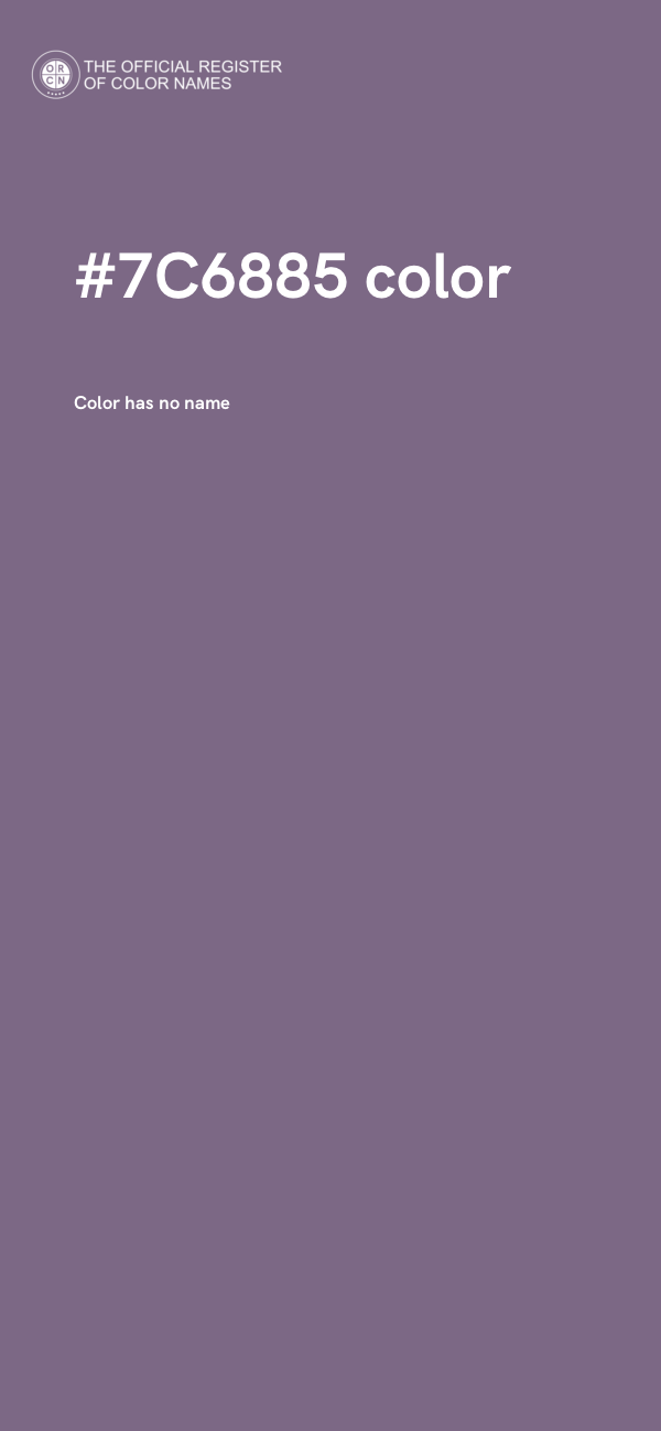 #7C6885 color image
