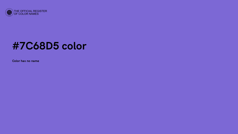 #7C68D5 color image
