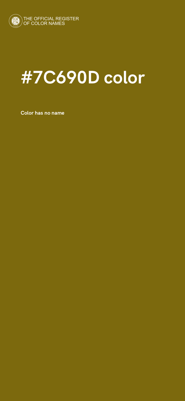 #7C690D color image