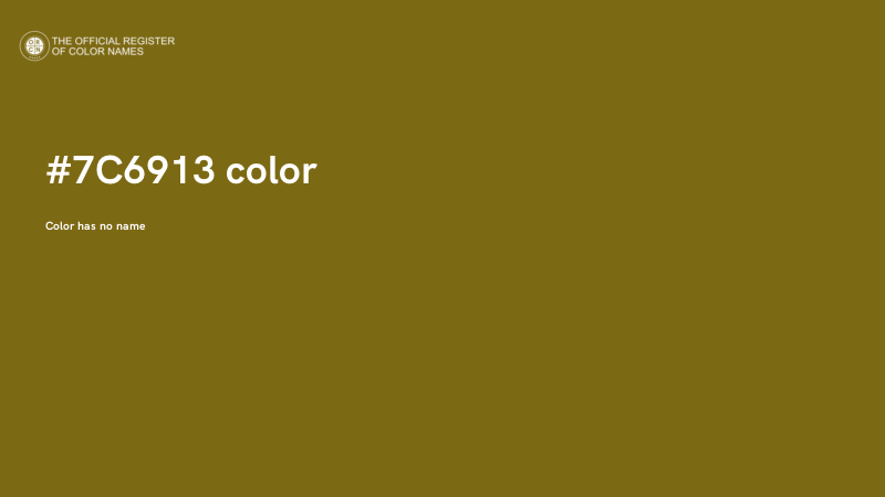 #7C6913 color image