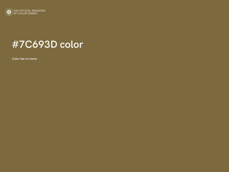 #7C693D color image