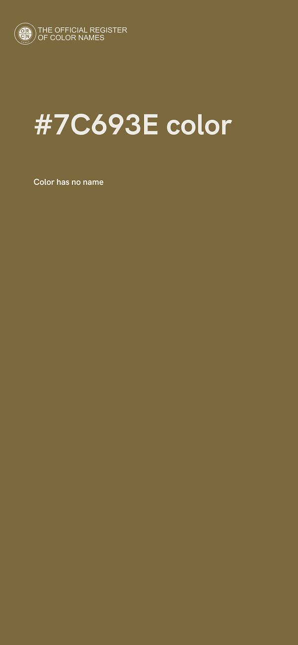#7C693E color image