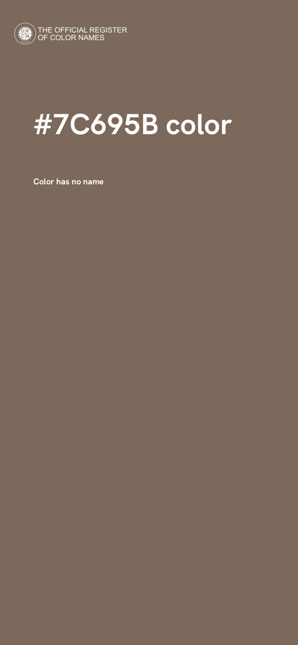 #7C695B color image
