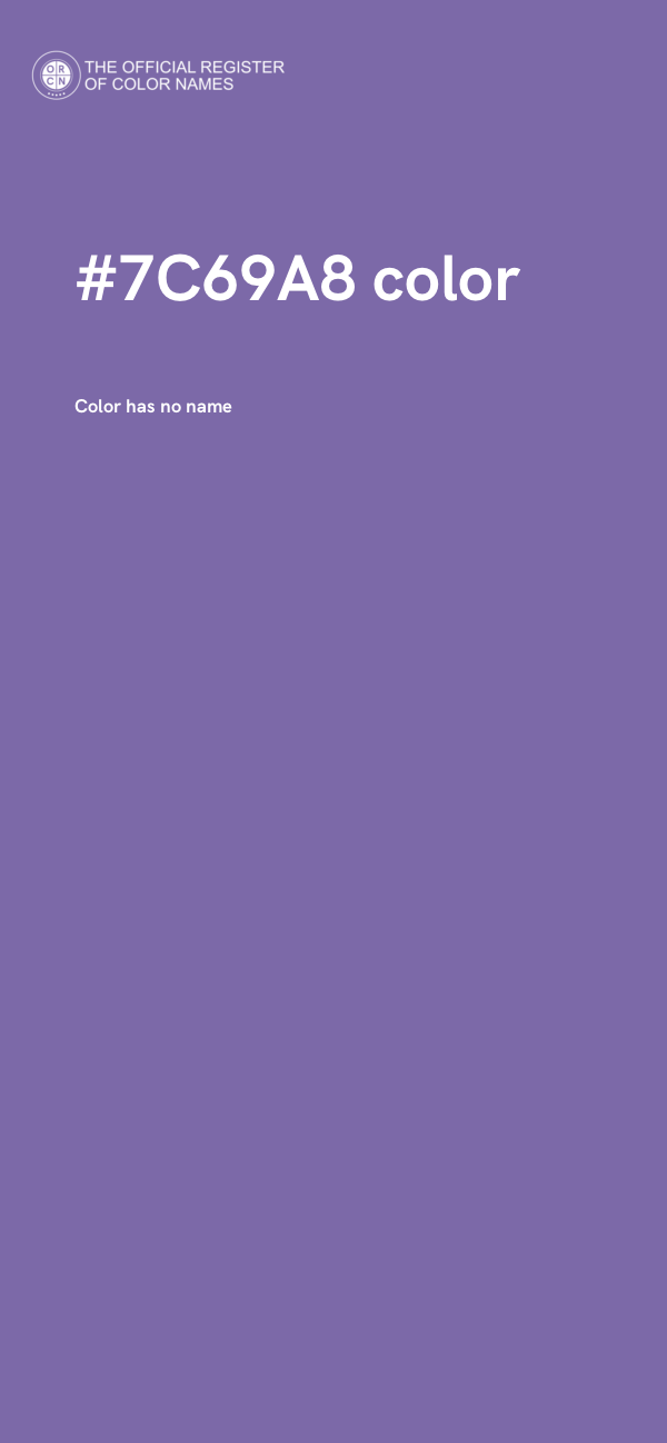 #7C69A8 color image