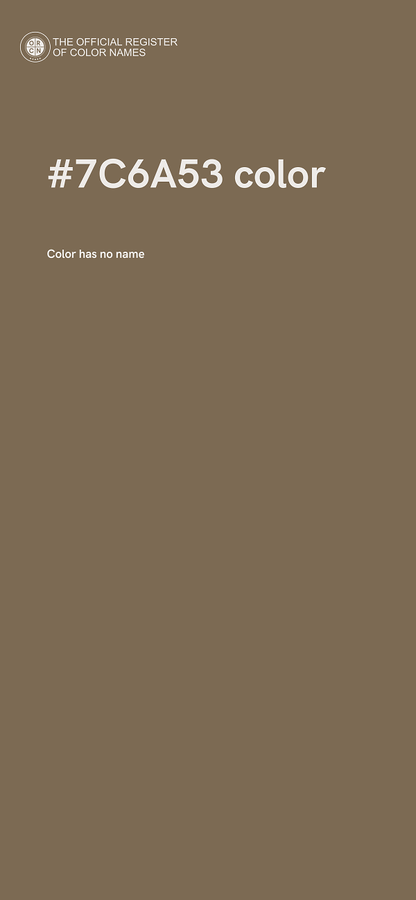 #7C6A53 color image