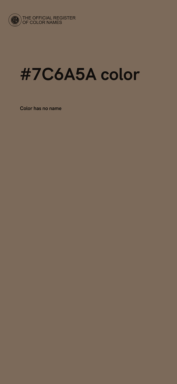 #7C6A5A color image