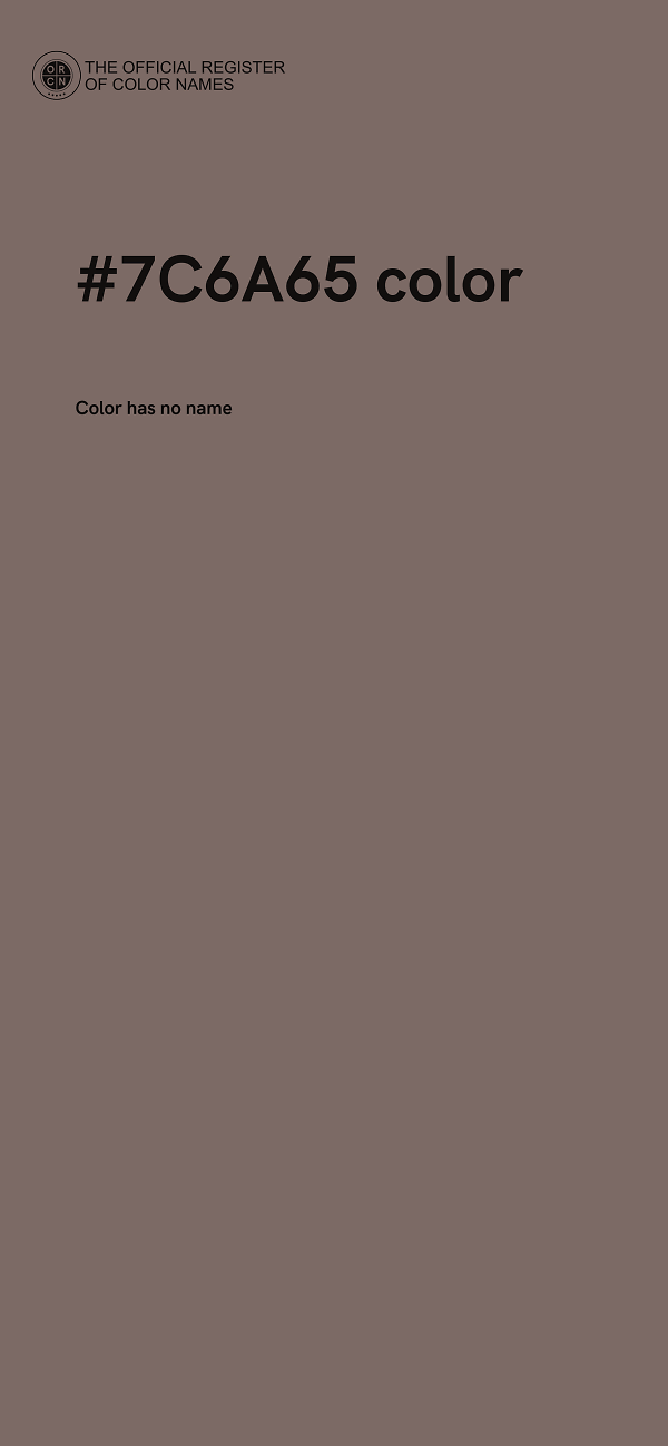 #7C6A65 color image
