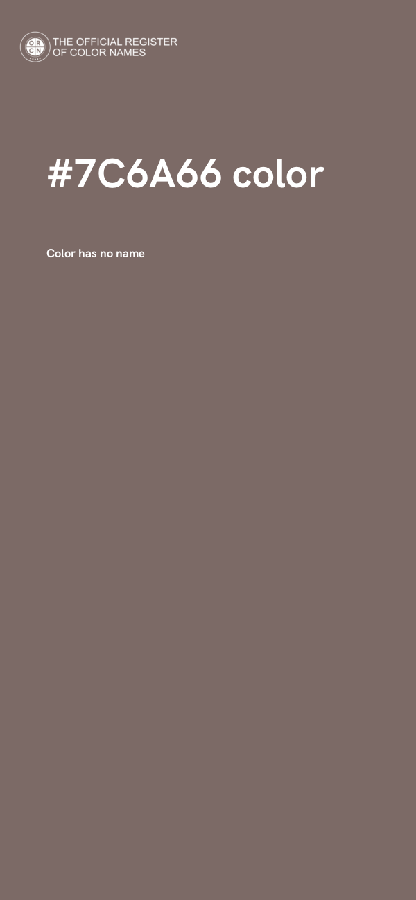 #7C6A66 color image