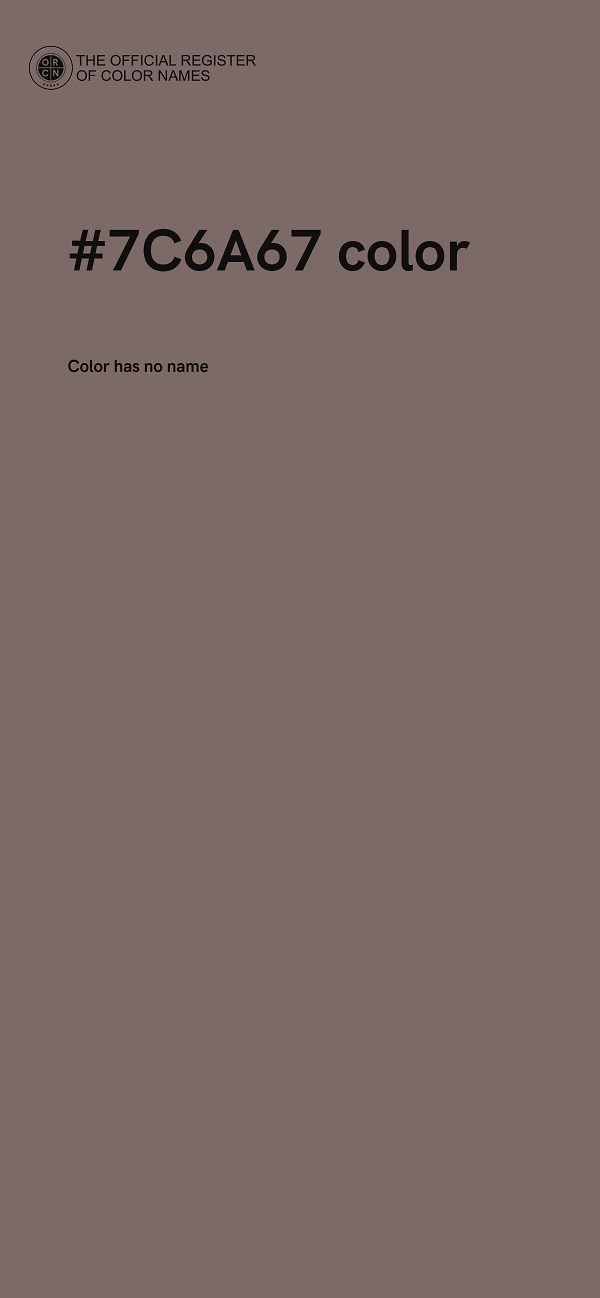 #7C6A67 color image