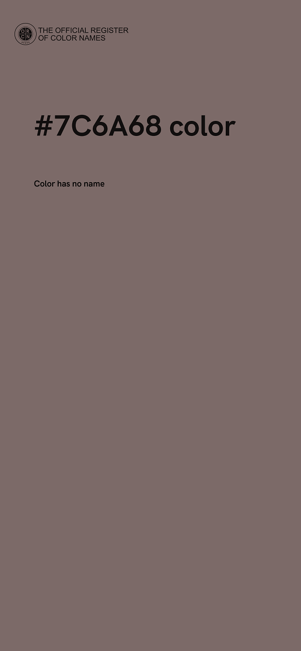 #7C6A68 color image