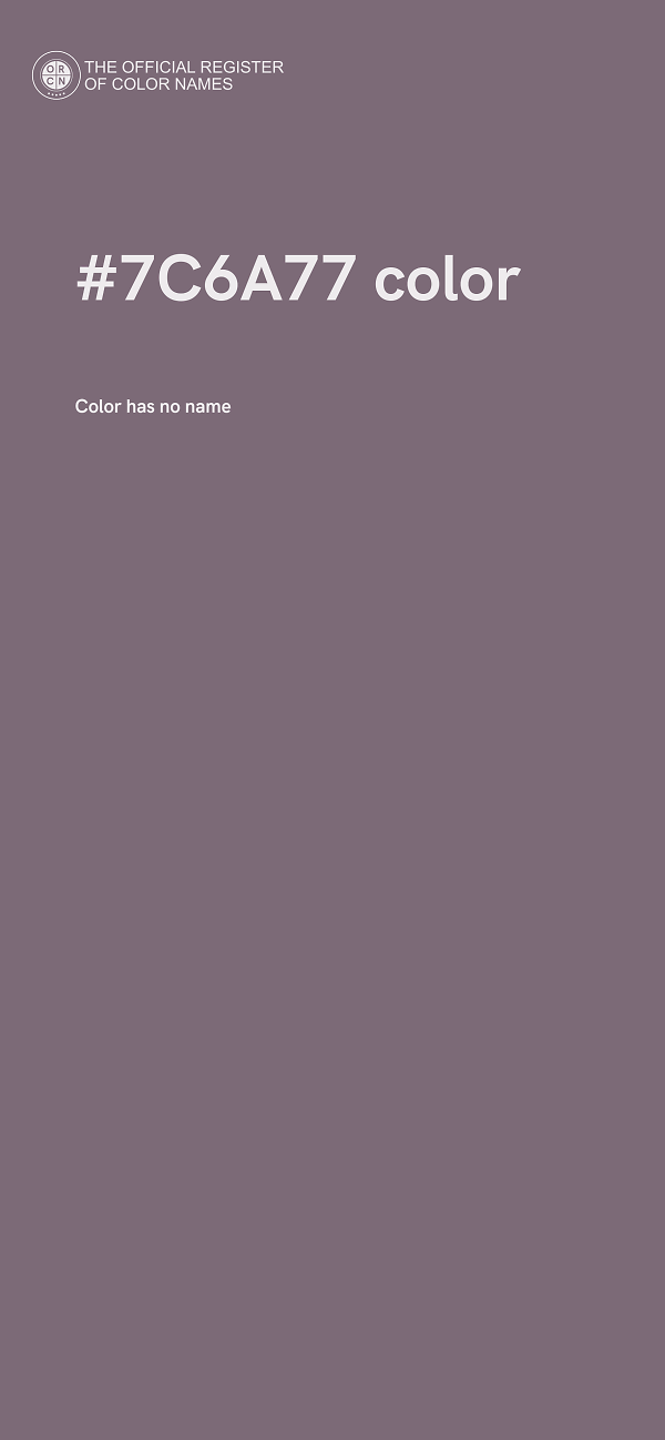 #7C6A77 color image
