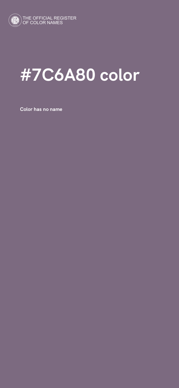 #7C6A80 color image