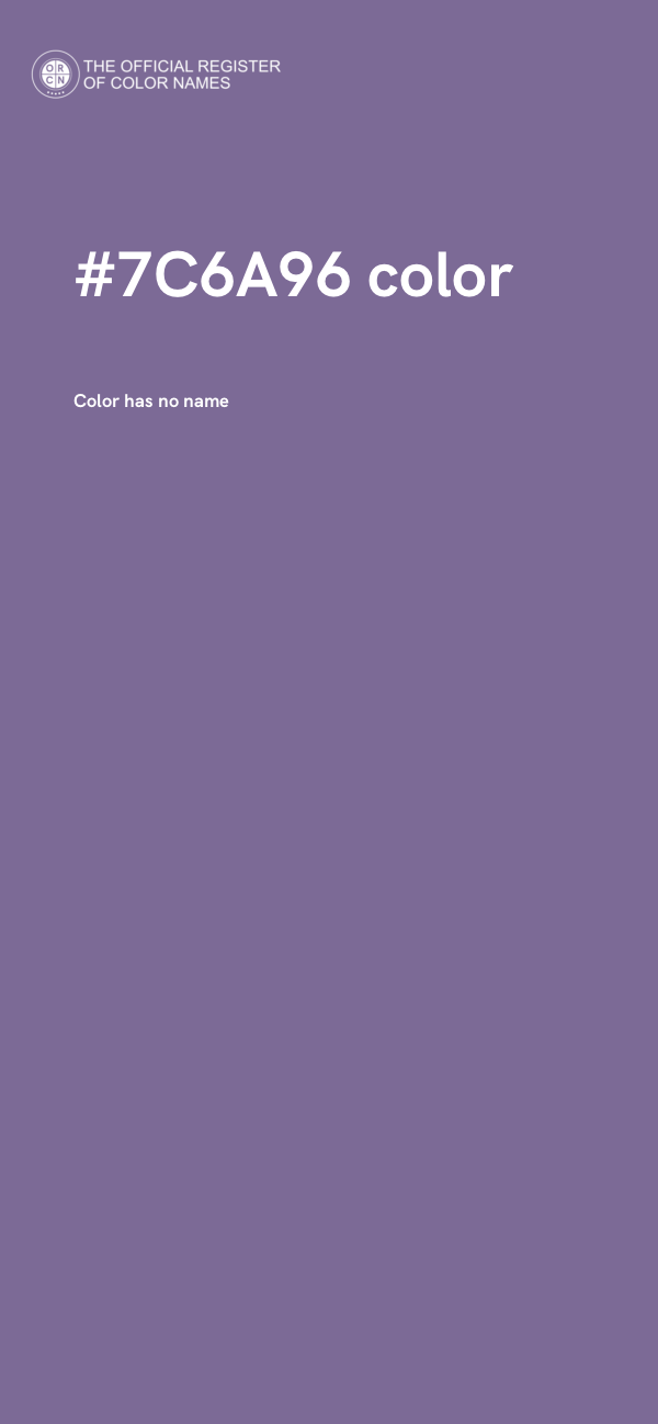 #7C6A96 color image