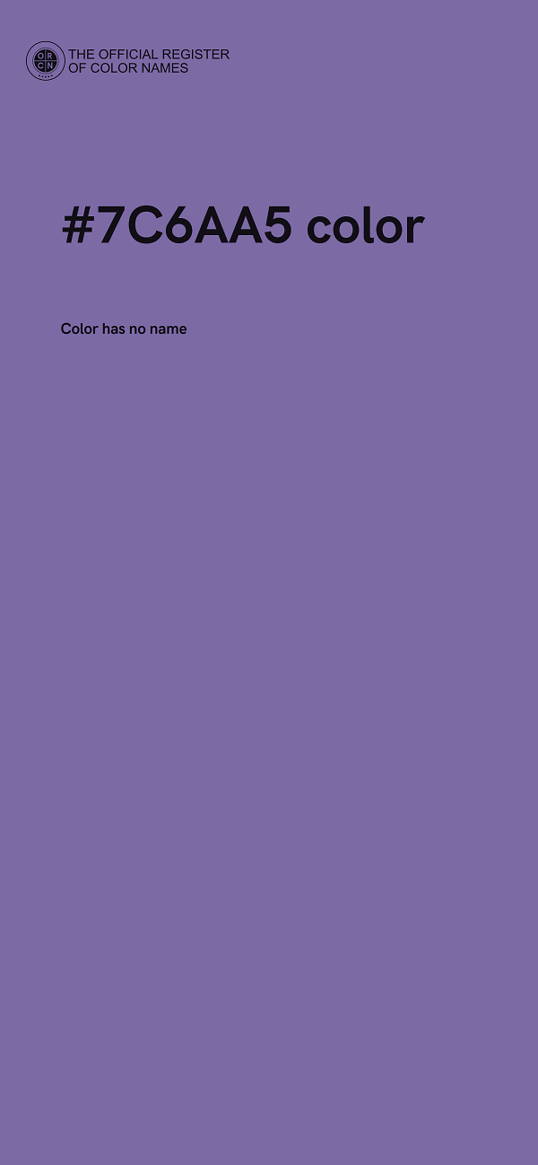 #7C6AA5 color image