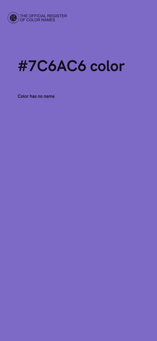 #7C6AC6 color image