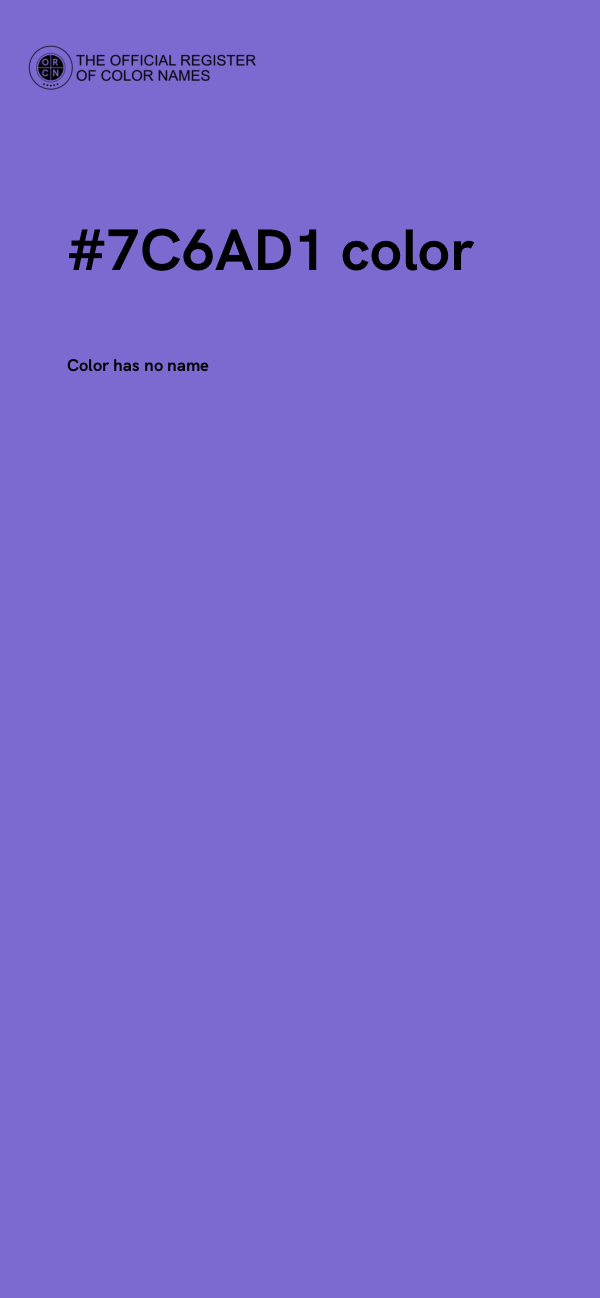 #7C6AD1 color image