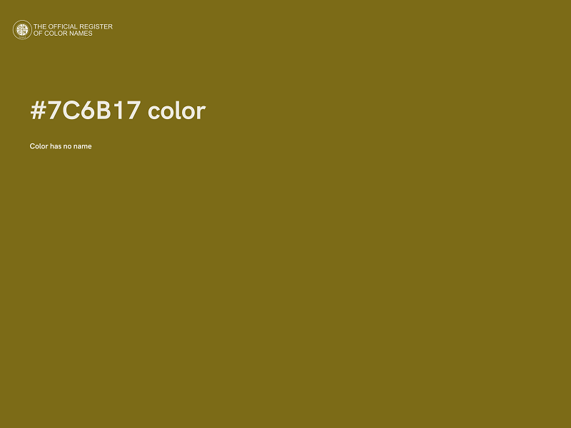 #7C6B17 color image