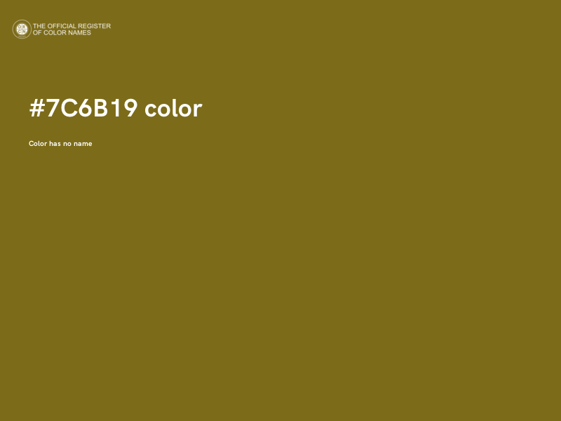 #7C6B19 color image