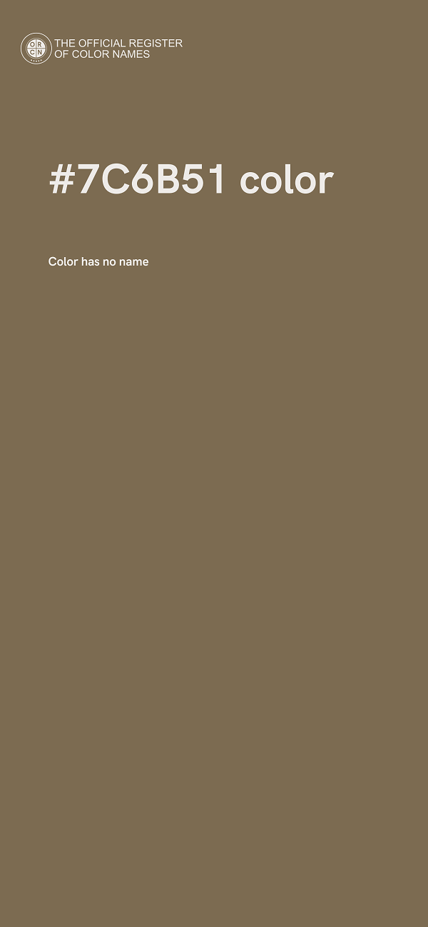 #7C6B51 color image