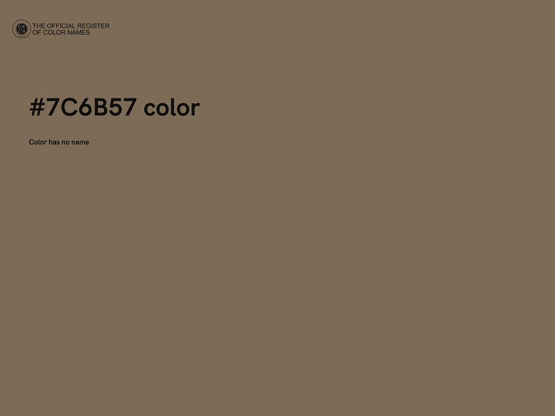 #7C6B57 color image