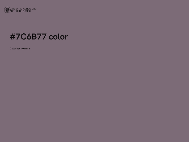 #7C6B77 color image