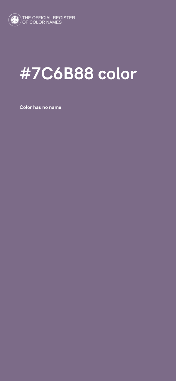 #7C6B88 color image