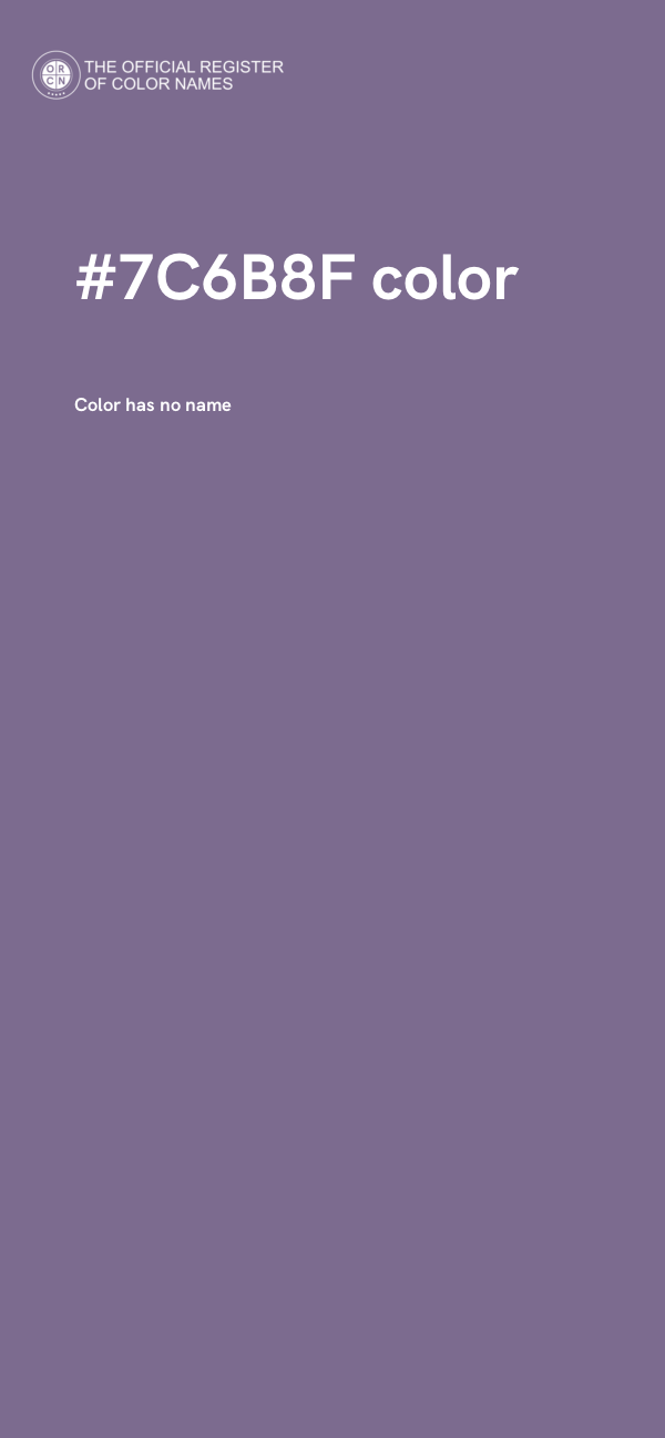 #7C6B8F color image