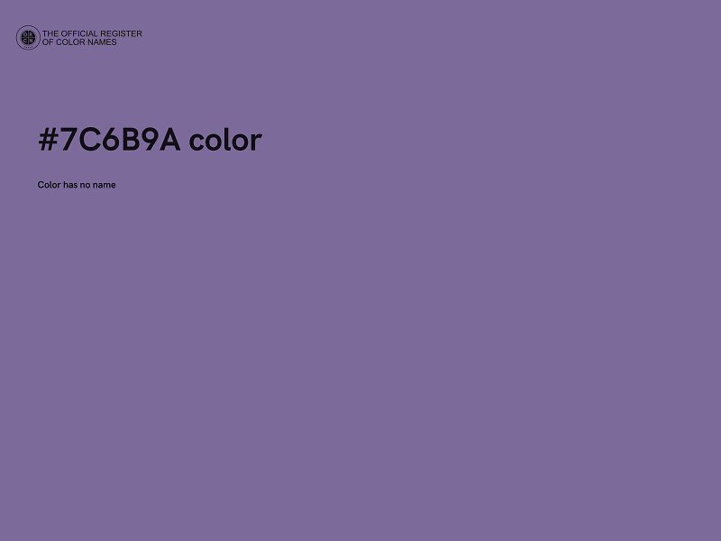 #7C6B9A color image