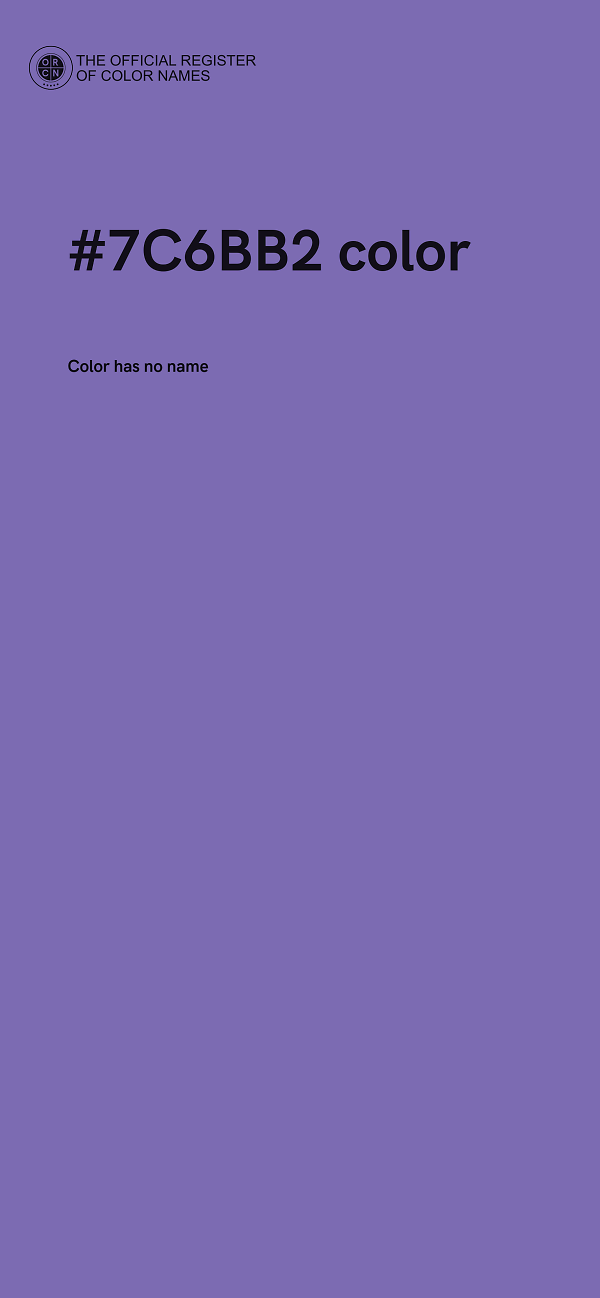 #7C6BB2 color image