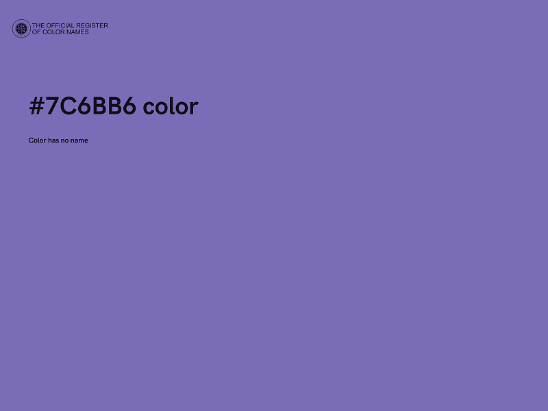 #7C6BB6 color image