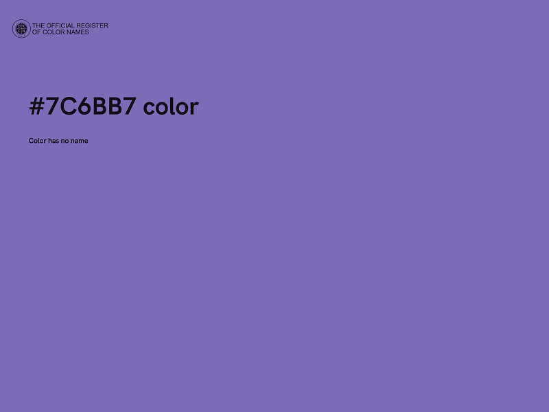 #7C6BB7 color image