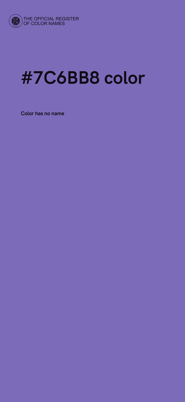 #7C6BB8 color image