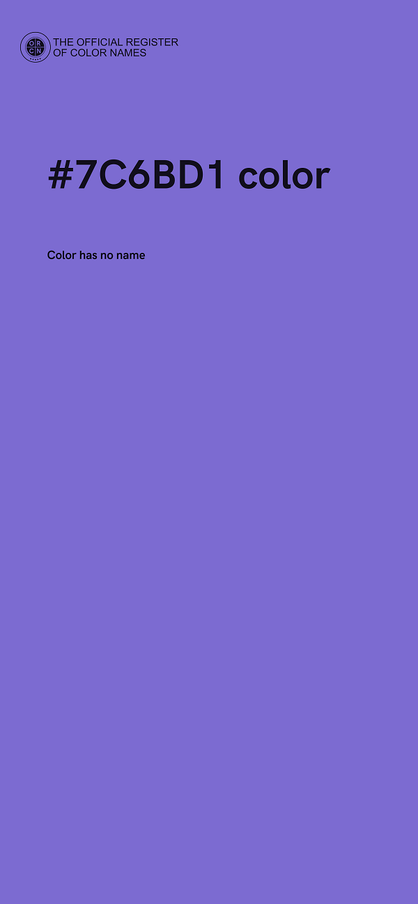 #7C6BD1 color image