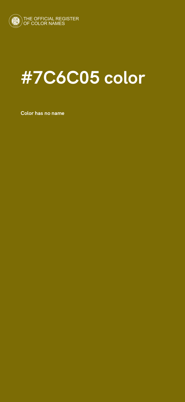 #7C6C05 color image