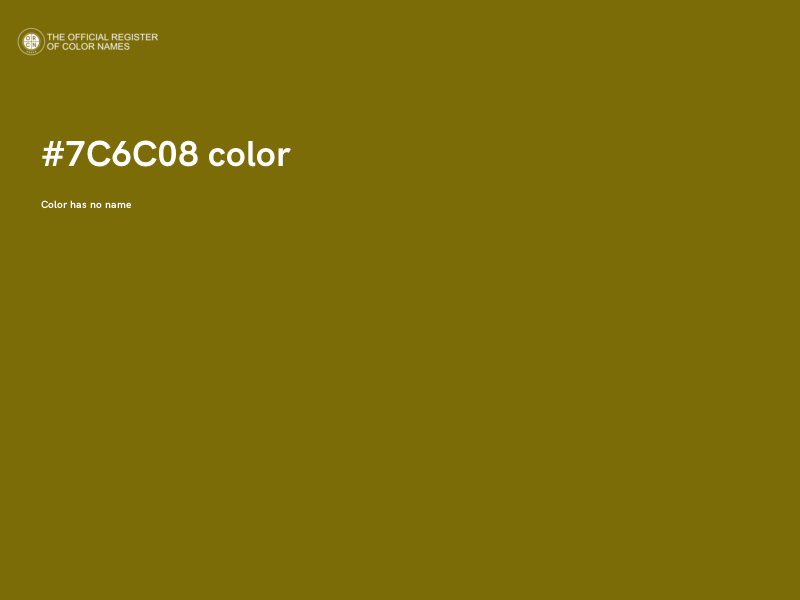 #7C6C08 color image