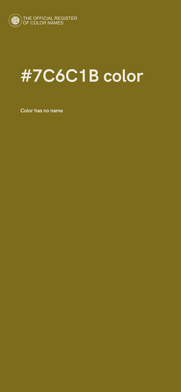 #7C6C1B color image