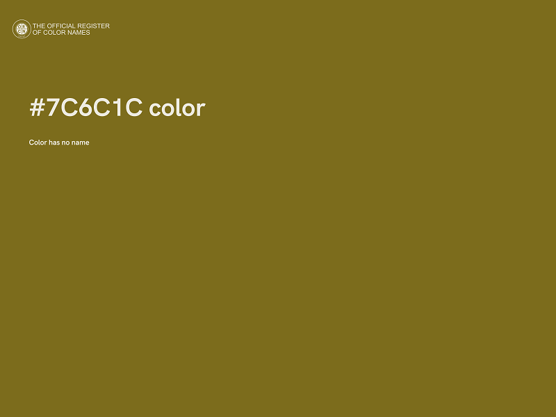 #7C6C1C color image