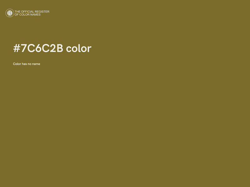 #7C6C2B color image