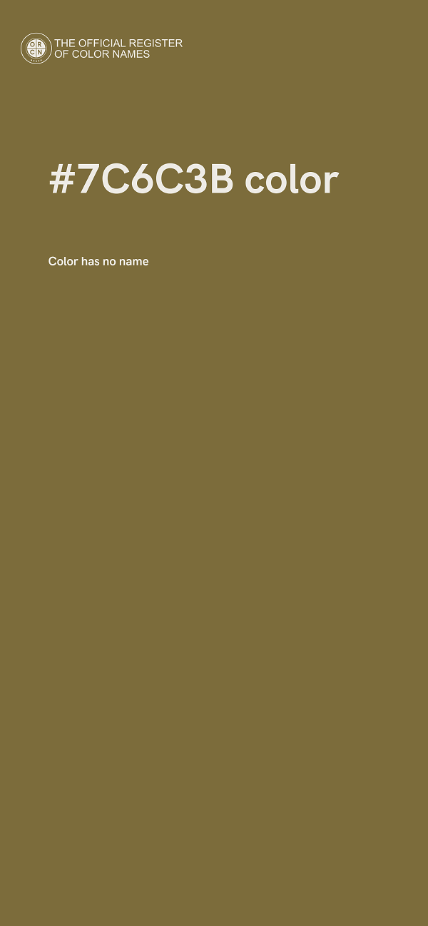 #7C6C3B color image