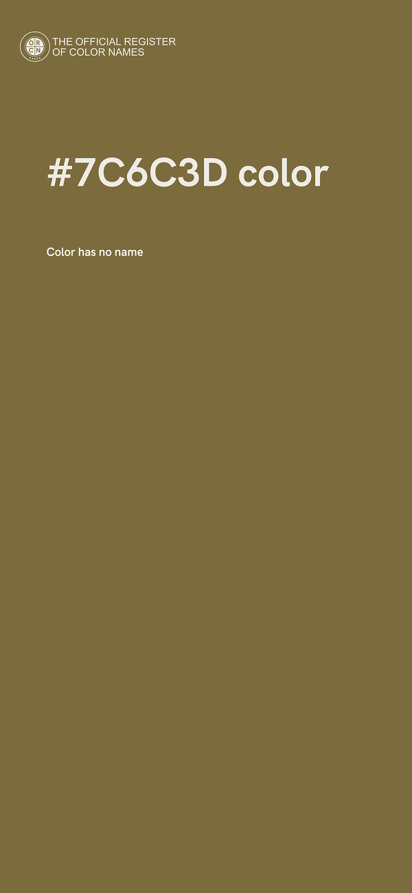 #7C6C3D color image