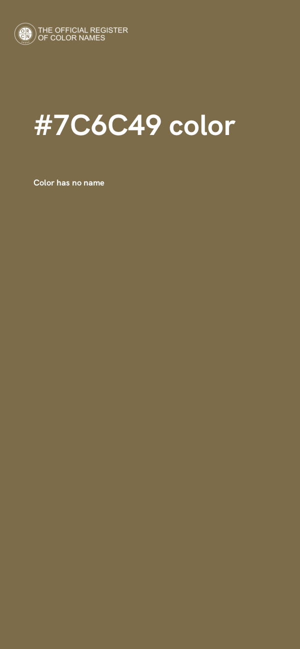 #7C6C49 color image