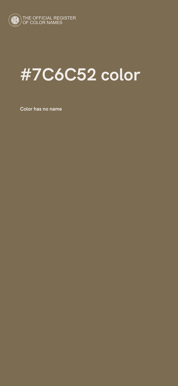 #7C6C52 color image