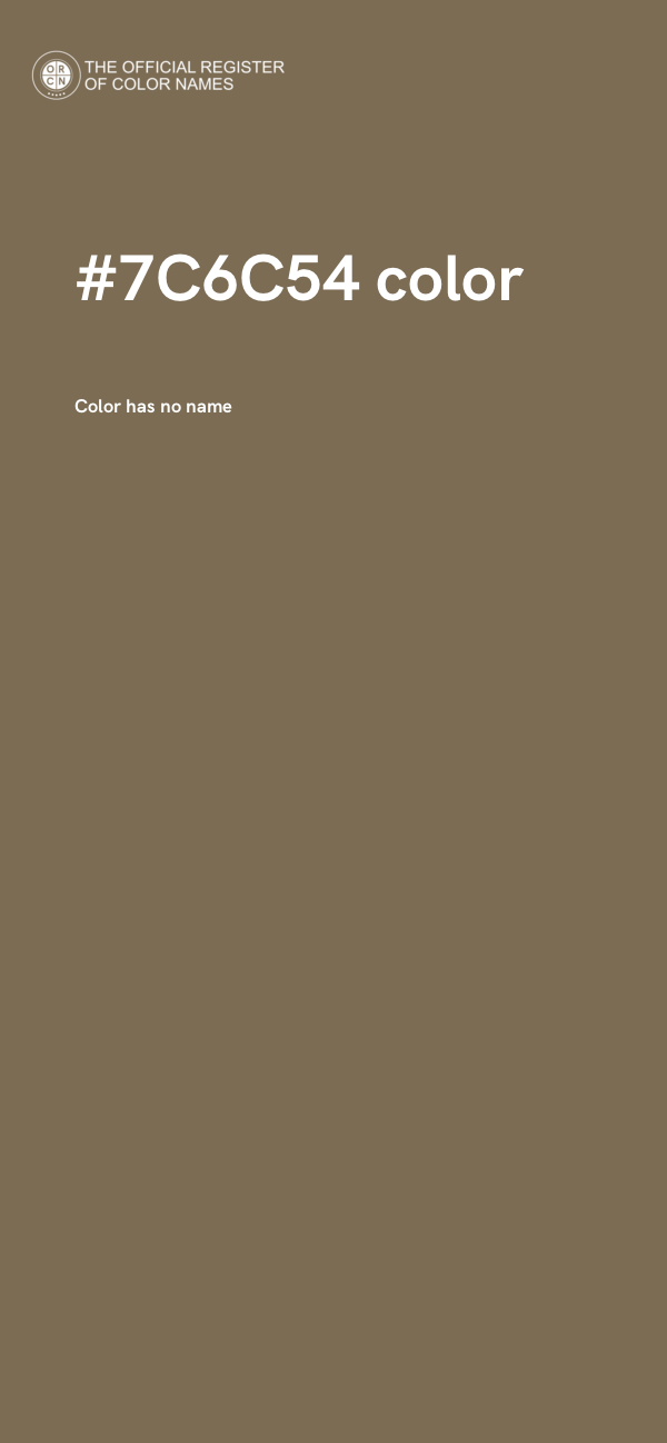 #7C6C54 color image
